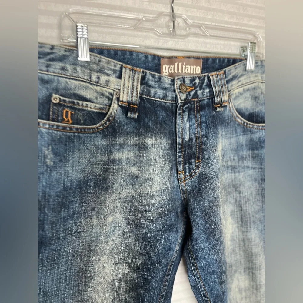 GALLIANO MENS JEANS ITTIERRE SIZE 36/50 BLUE Distressed loose fit MADE IN ITALY